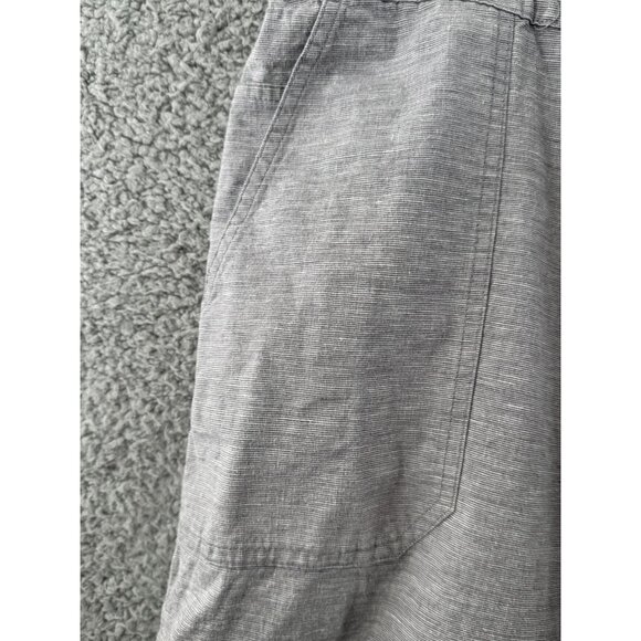 Merona Gray Heathered Stripped Linen-Blend Drawstring Pants Relaxed Fit Size XXL - Picture 3 of 8